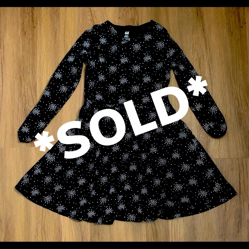 *SOLD* Girls dress, H&M, size 9-10 girls, black and white